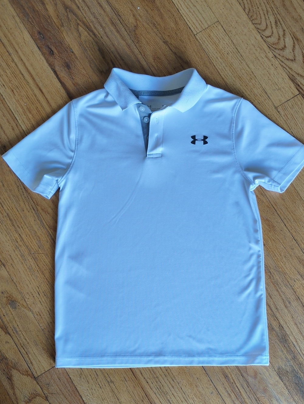 Kid's White Heatgear Under Armour Polo Shirt